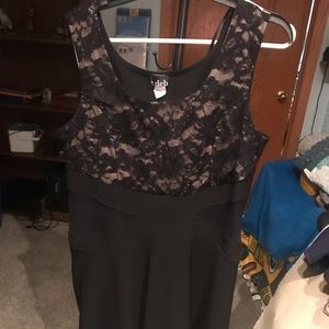 Black dress with nude chest area